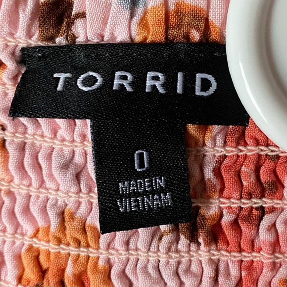 TORRID Women’s Pink Floral Midi Dress Size 0 - Picture 6 of 10